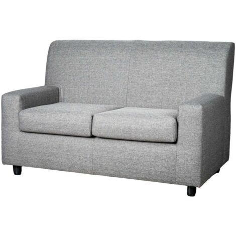 N.D. divano ester 2 posti in tessuto grigio scuro, 145x78x88 cm