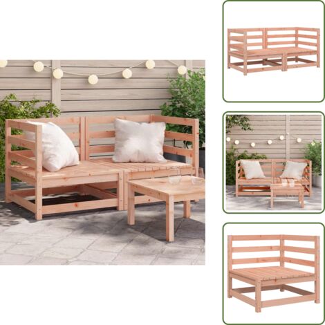 Divano esterno - vidaXL Divani Angolari Giardino 2pz 70x70x67cm Legno Massello Douglas - Design a doghe