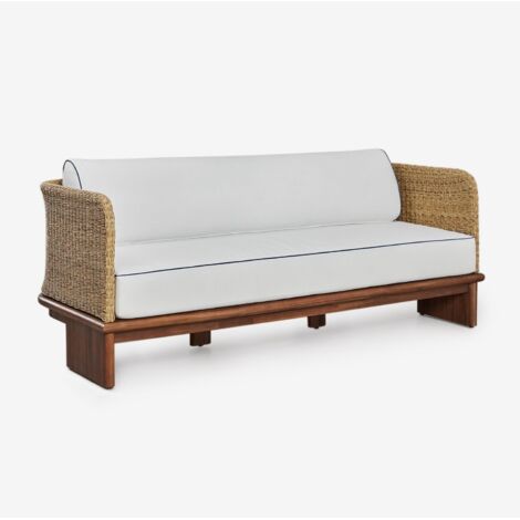 Divano Famara a 3 posti in rattan e legno di acacia SKLUM            