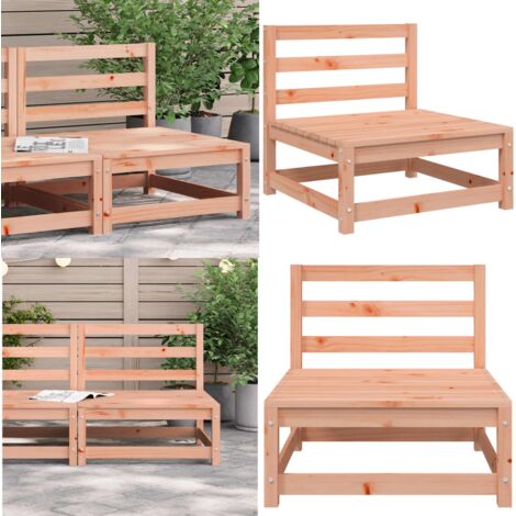 Divano Giardino Senza Braccioli 70x70x67 cm Massello Douglas - Divano in legno - Divano senza braccioli