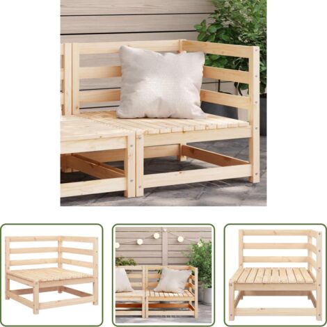 Divano in legno -  Divano Angolare da Giardino 70x70x67cm Legno Massello di Pino