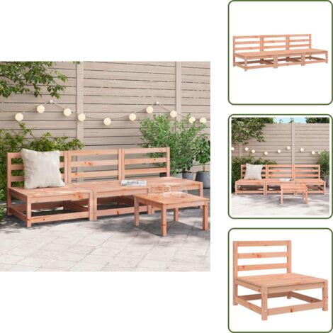 Divano in legno massello - vidaXL Divani Giardino Senza Braccioli 3pz 70x70x67cm Massello Douglas - Divano da esterno