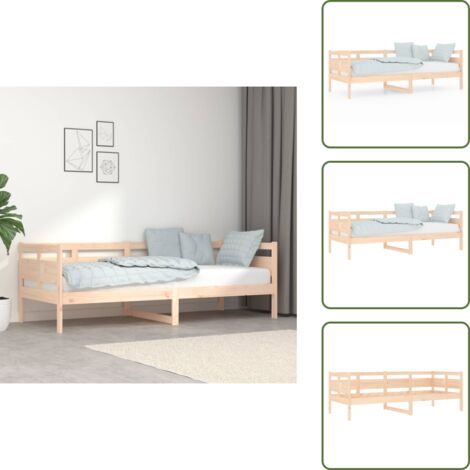 Divano in legno - vidaXL Dormeuse in Legno Massello di Pino 80x200 cm - Letto in pino