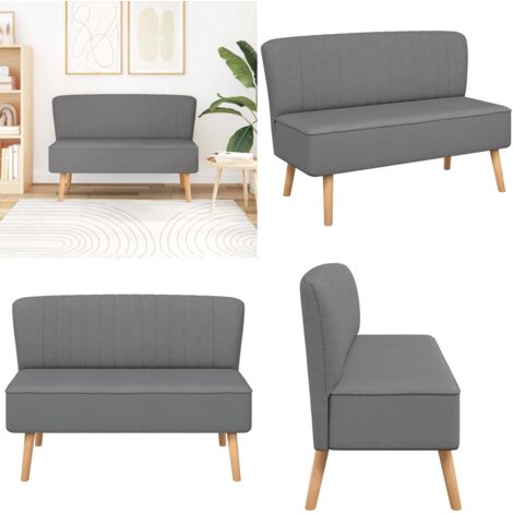 Divano in Tessuto 117x55,5x77 cm Grigio Chiaro - Divano moderno - Divano da soggiorno