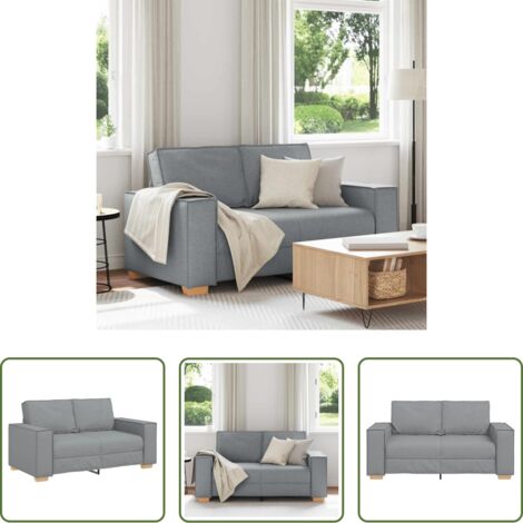 Divano in tessuto -  Divano a 2 posti Grigio chiaro 160x78x84 cm in tessuto