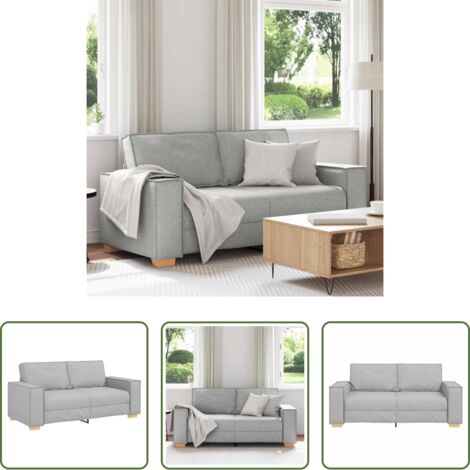 Divano in tessuto -  Divano a 2 posti Grigio nuvola 180x78x84 cm in tessuto