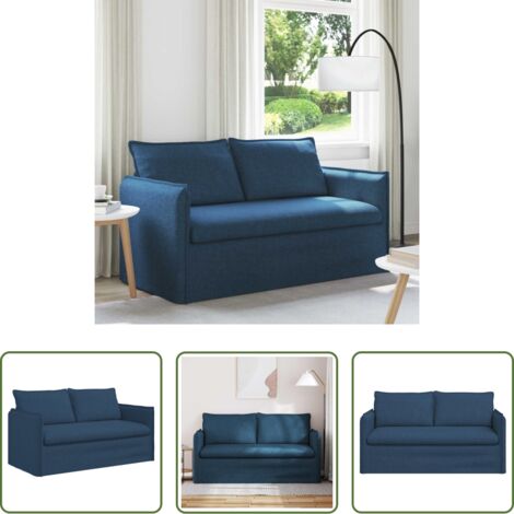 Divano in tessuto -  Divano Blu 156 x 82 x 85 cm Tessuto