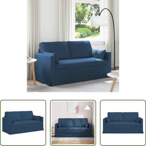Divano in tessuto -  Divano Blu 158 x 78 x 80 cm Tessuto
