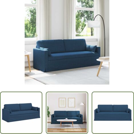 Divano in tessuto -  Divano Blu 198 x 78 x 80 cm Tessuto
