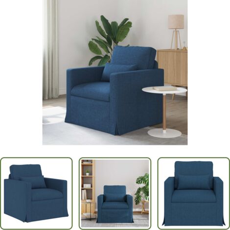 Divano in tessuto -  Divano Blu 78 x 78 x 80 cm Tessuto