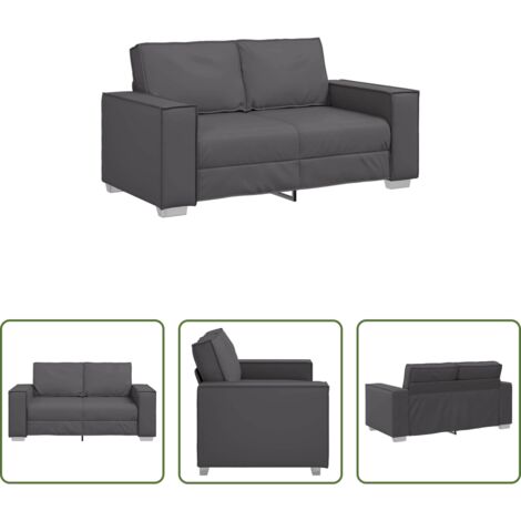 Divano in tessuto -  Divano Grigio 160 x 80 x 84 cm Tessuto