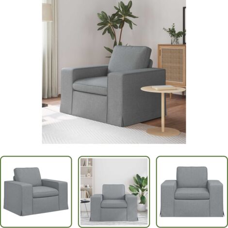 Divano in tessuto -  Divano Grigio chiaro 103 x 80 x 82 cm Tessuto