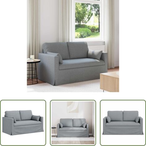 Divano in tessuto -  Divano Grigio chiaro 139 x 78 x 80 cm Tessuto