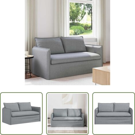 Divano in tessuto -  Divano Grigio chiaro 156 x 82 x 85 cm Tessuto