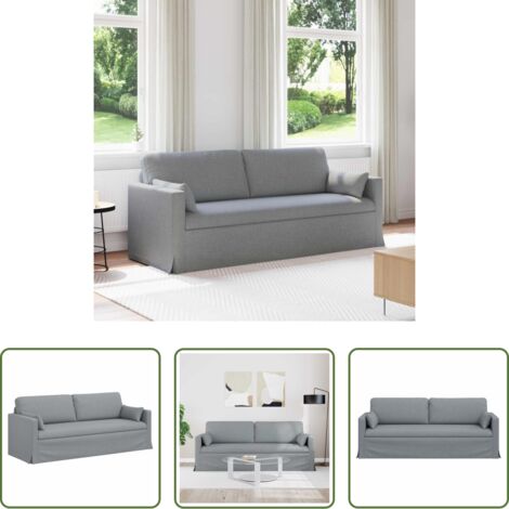 Divano in tessuto -  Divano Grigio chiaro 198 x 78 x 80 cm Tessuto