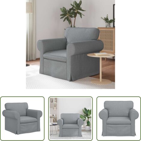Divano in tessuto -  Divano Grigio chiaro 95 x 82 x 80 cm Tessuto