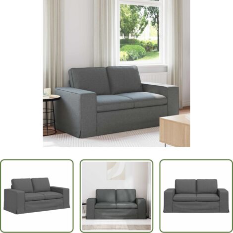 Divano in tessuto -  Divano Grigio scuro 162 x 80 x 82 cm Tessuto