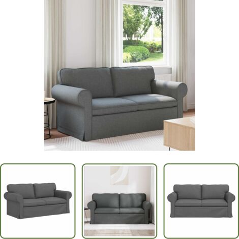 Divano in tessuto -  Divano Grigio scuro 175 x 82 x 80 cm Tessuto