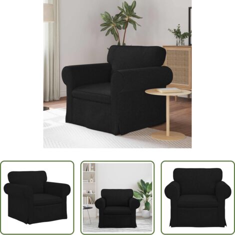 Divano in tessuto -  Divano Nero 95 x 82 x 80 cm Tessuto