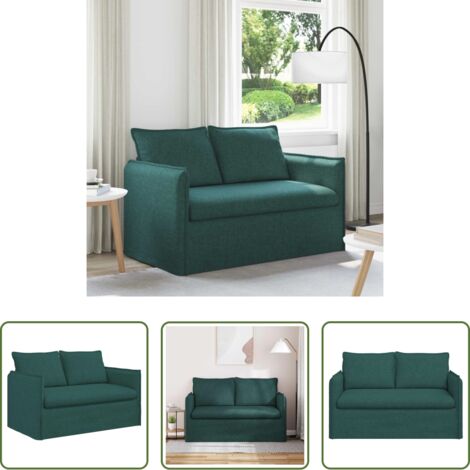 Divano in tessuto -  Divano Verde Scuro 136 x 82 x 85 cm Tessuto