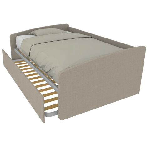 Divano letto 1 piazza e mezza con secondo letto estraibile - Ideale per camerette - Effetto tessuto