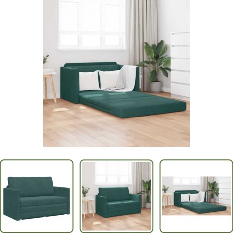 Divano letto 110 cm -  Divano letto 110cm Verde Scuro Velluto