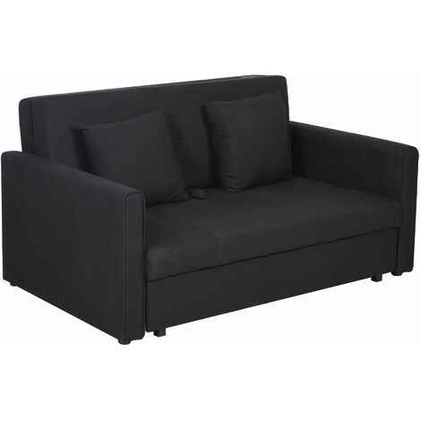 Divano Letto 2 Posti 152x101x 81 cm in Policotone Grigio Scuro