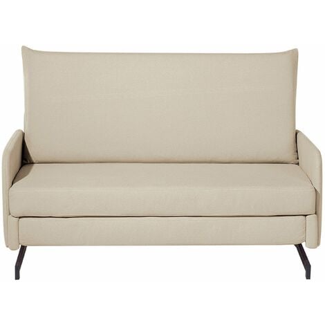 Divano letto 2 posti in tessuto beige Belfast