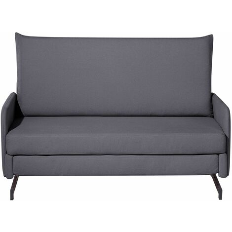 Divano letto 2 posti in tessuto grigio Belfast
