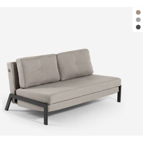 MODUS SOFÀ Divano letto 2 posti moderno design tessuto soggiorno Bellamy - Grigio