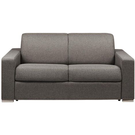Divano letto 2 posti ribalta Doghe larghe 120cm Mater. 18cm Memory foam - Tessuto Antracite - CALITO