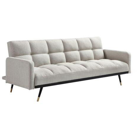 Divano letto 3 posti in Tessuto Beige - ROREMA