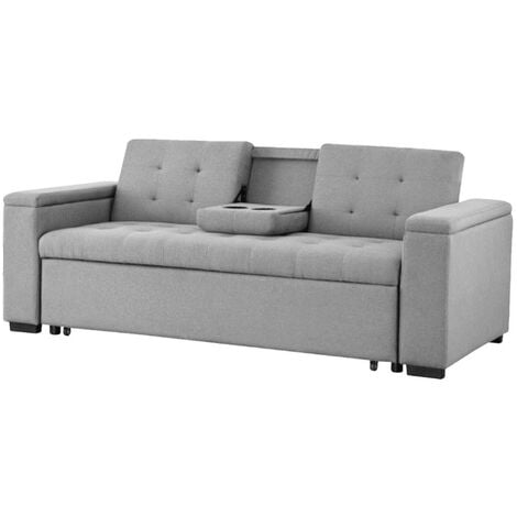 Divano letto 4 posti grigio chiaro  NOHO