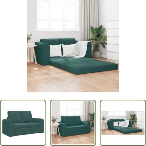 Divano letto 60 cm -  Divano letto 60cm Verde Scuro Velluto