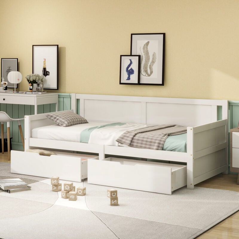 Divano letto 90200, letto singolo con due vani