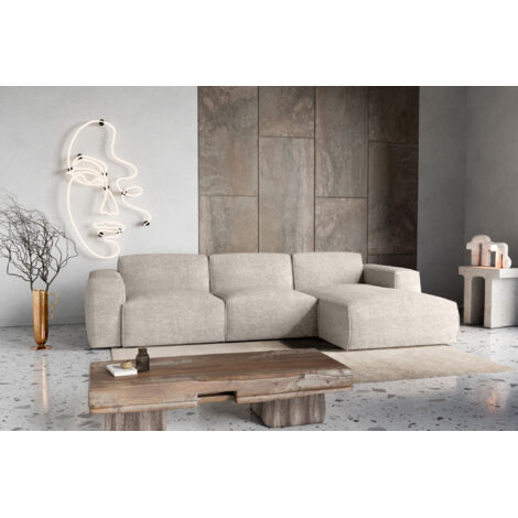 Divano letto angolare destro con vano contenitore Hudson in beige del produttore - VINOTTI