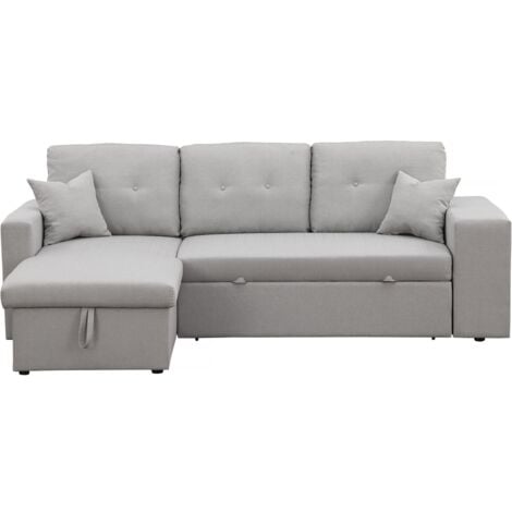 Divano letto angolare/reversibile "Axel" - 3 posti - Grigio chiaro