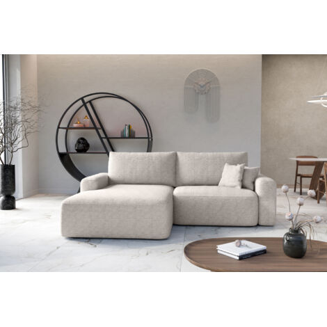 Divano letto angolare sinistro con vano contenitore Soho in grigio chiaro del produttore - VINOTTI