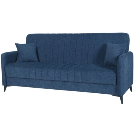 divano letto bellahome "libra" 3 posti dark blue 211x92x98 cm