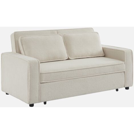 Divano letto bouclé, 2 posti
