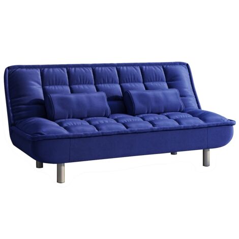 Divano letto clic clac in tessuto Blu - MISHAN