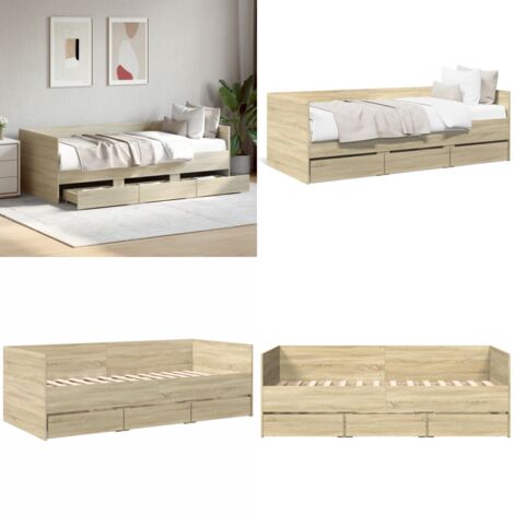 Divano Letto con Cassetti senza Materasso 75x190 cm - Letto da giorno - Cassetti