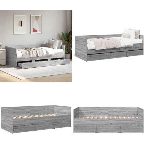 Divano Letto con Cassetti senza Materasso 90x190 cm - Cassetti - Letto da giorno