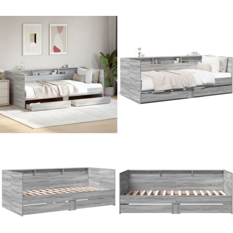 Divano Letto con Cassetti senza Materasso 90x190 cm - Letto da giorno - Cassetti