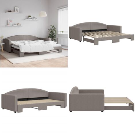 Divano Letto con Letto Estraibile Tortora 100x200 cm in Tessuto - Letto estraibile - Salotto