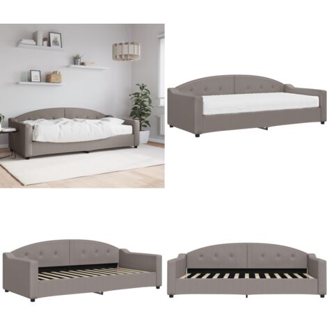 Divano Letto con Materasso Tortora 90x200 cm in Tessuto - Materasso in schiuma - Letto da giorno