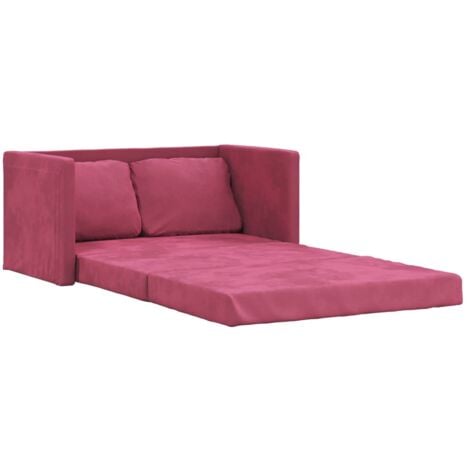 Poggiapiedi Rosso Vino 78x56x32 cm in Velluto  Poggiapiedi, Divano letto,  Divano letto 2 posti