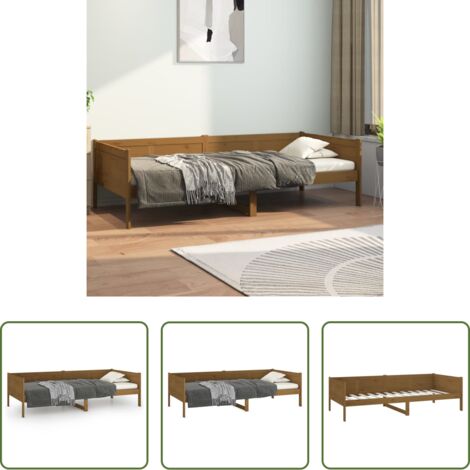 Divano letto -  Dormeuse Ambra in Legno Massello di Pino 90x190 cm