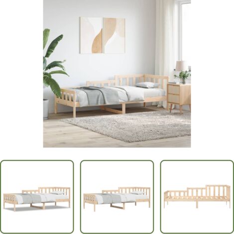 Divano letto -  Dormeuse senza Materasso 90x190 cm in Legno Massello di Pino