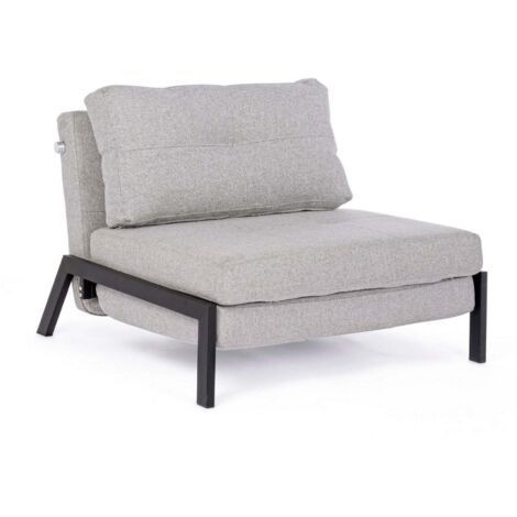 Divano letto "Hayden" con struttura in acciaio e imbottitura comoda, 95 x 96 x 79 h cm -Beige / 2 posti
